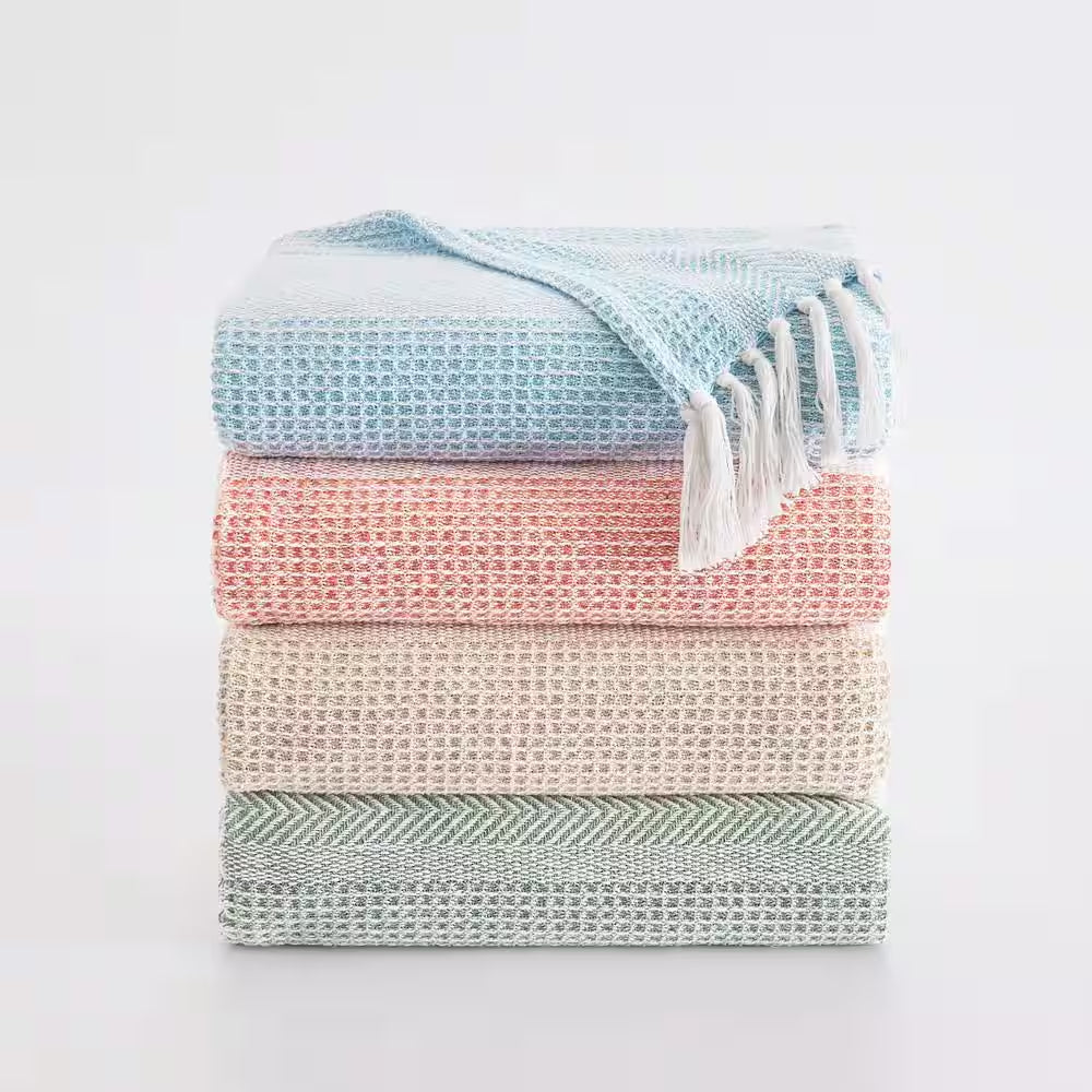 Textured Stripe Polyester Sand 50 X 60 Throw