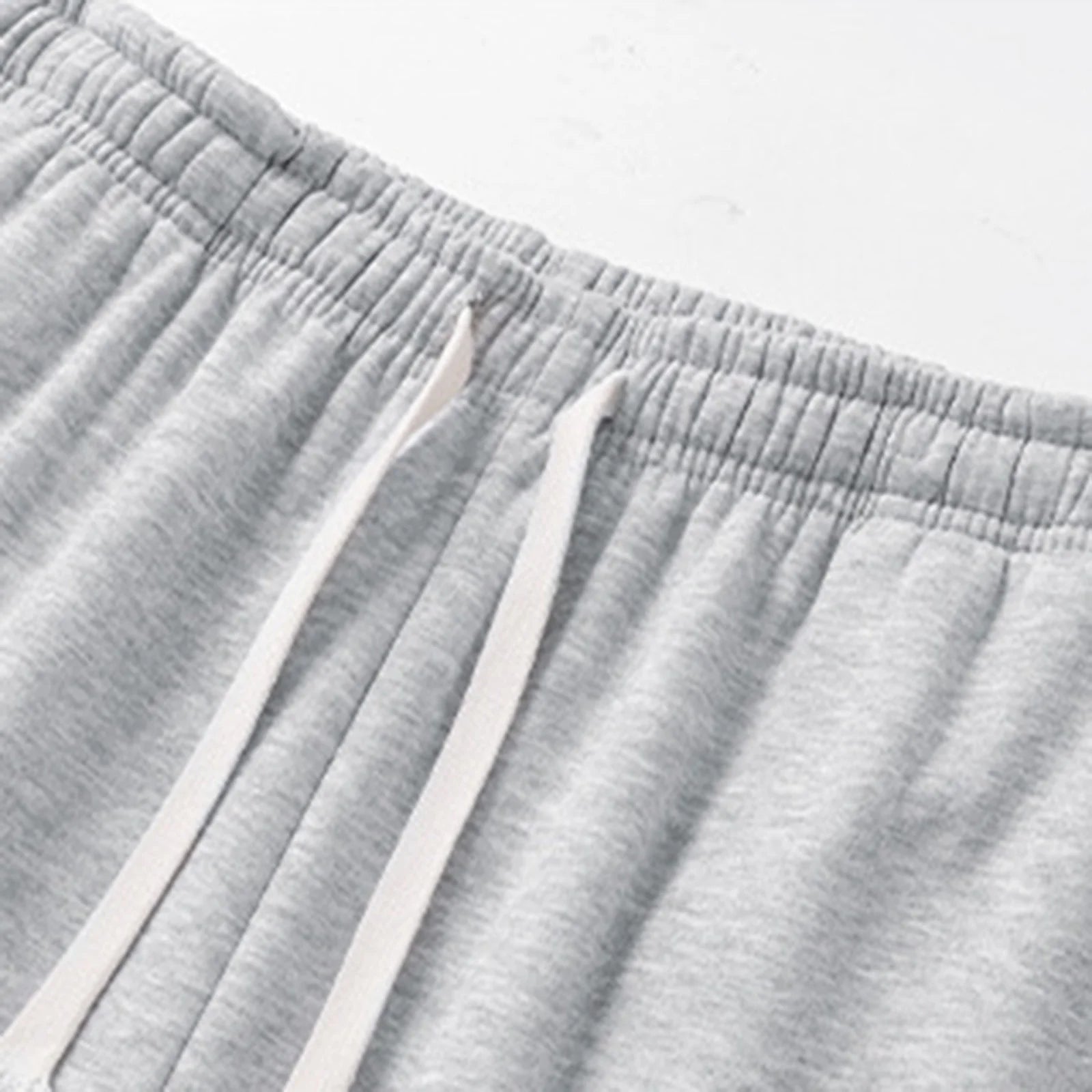 Mens Sweatpants Fleece Baggy Wide Leg Oversized Casual Elastic Waist Drawstring Trouser with Pocket