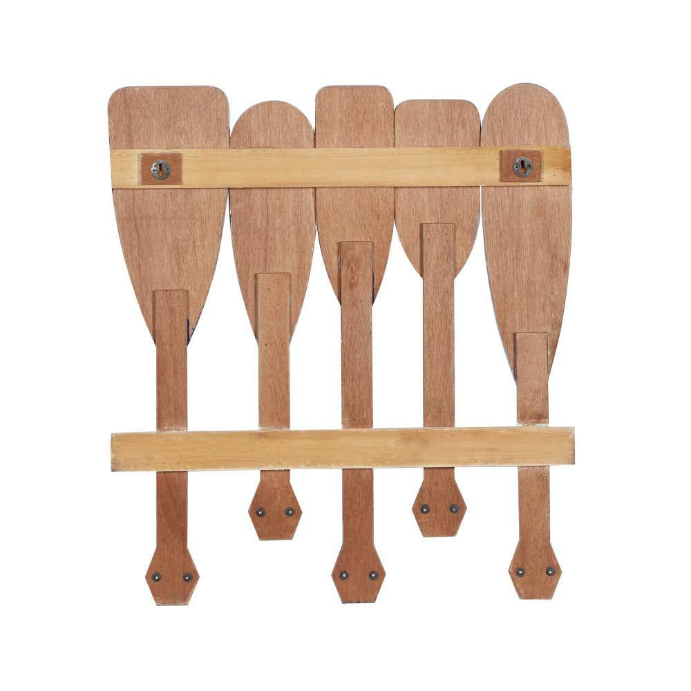 Oriana 26 In. H Wood 20 Lb. Blue 5-Hangers Paddle Wall Hook