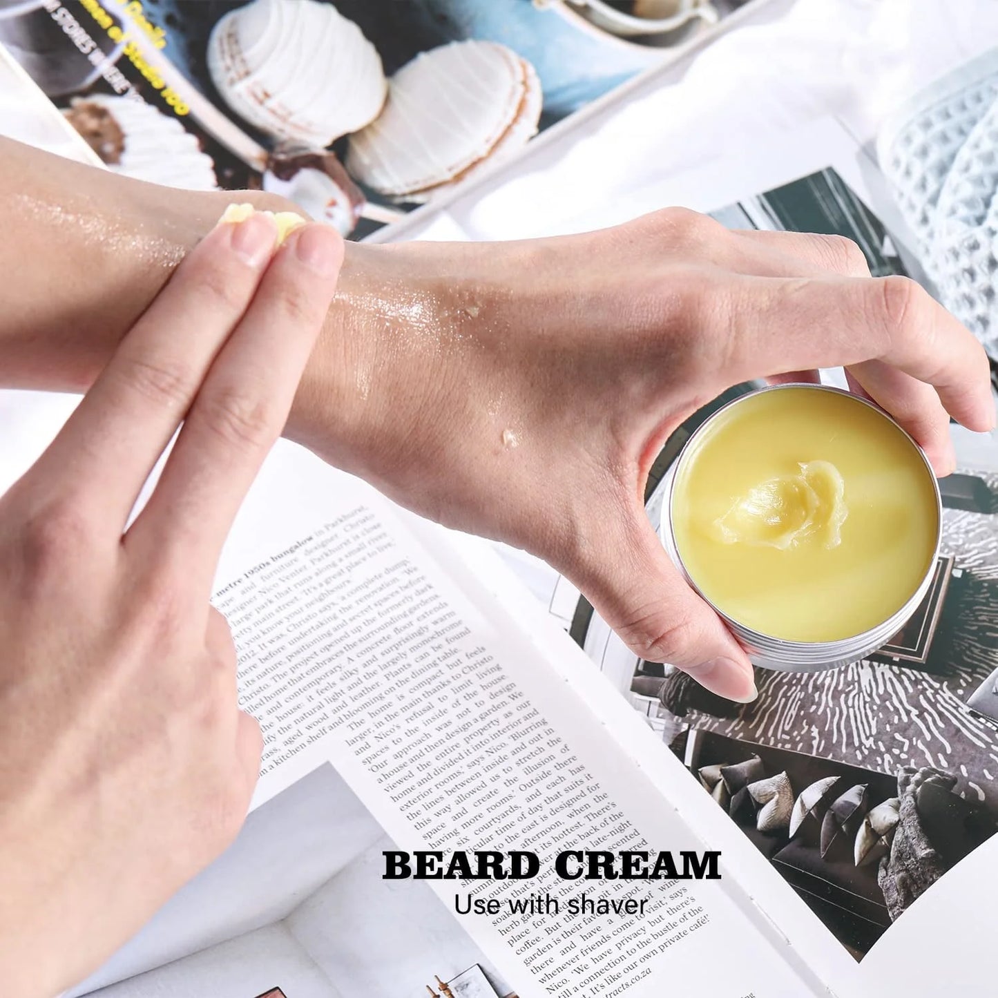 Beard Growth Kit for Men Beard Care Set 8Pcs with Traveling Bag Valentines Day Beard Grooming Wash & Beard Conditioner Kit