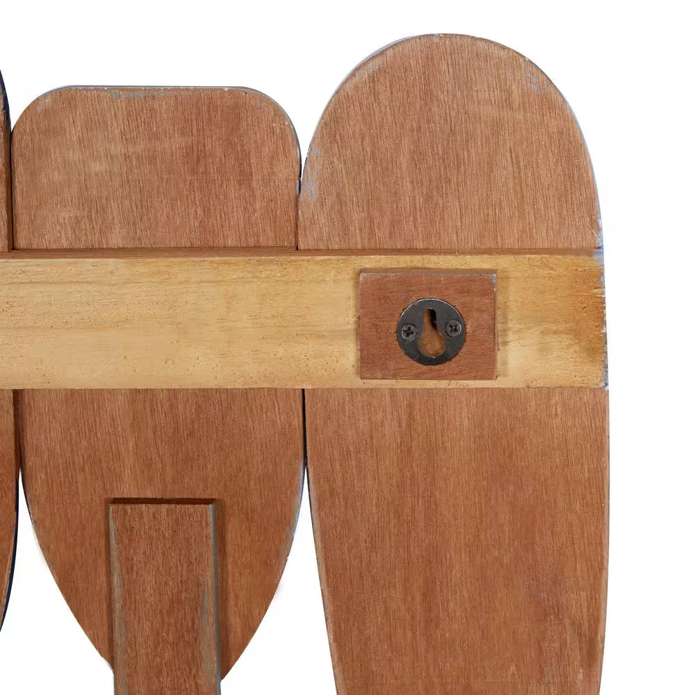 Oriana 26 In. H Wood 20 Lb. Blue 5-Hangers Paddle Wall Hook