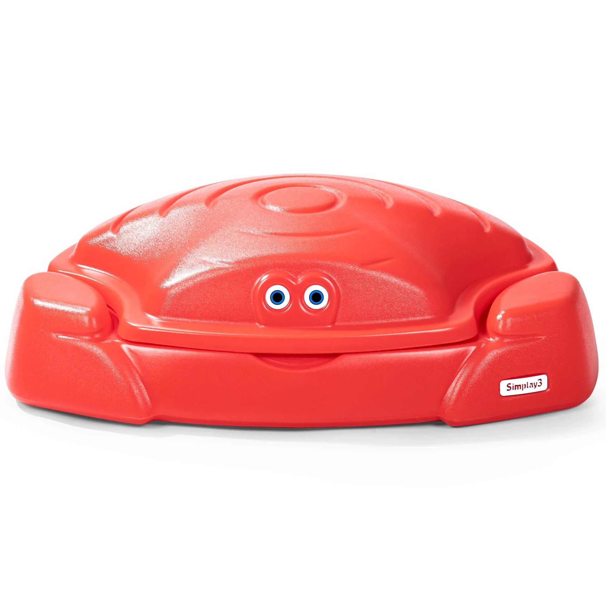 Coastal Crab Red Outdoor Sandbox with Cover for Kids