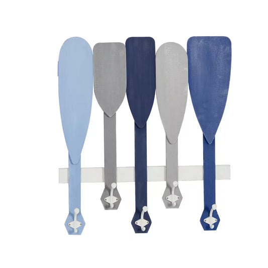 Oriana 26 In. H Wood 20 Lb. Blue 5-Hangers Paddle Wall Hook
