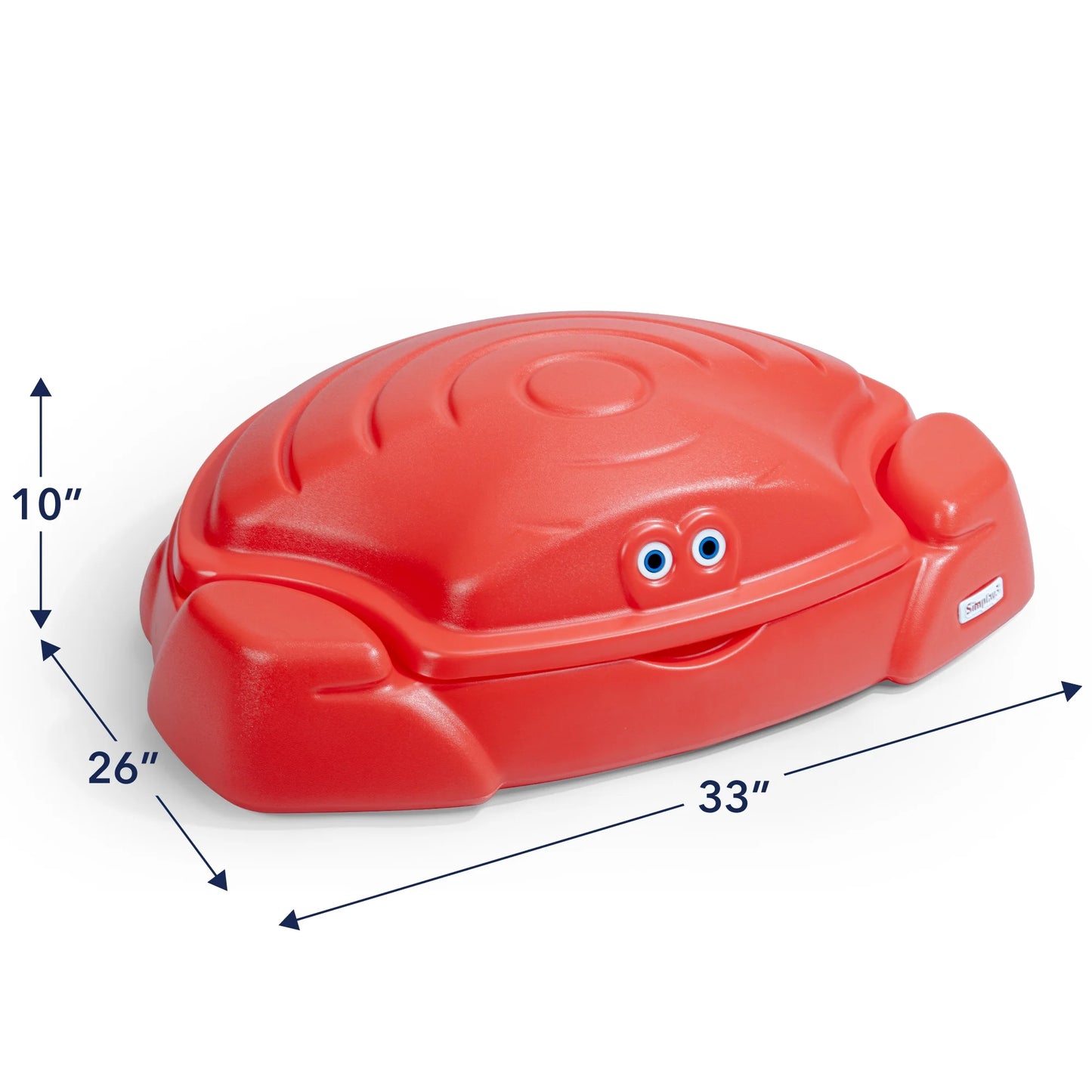 Coastal Crab Red Outdoor Sandbox with Cover for Kids