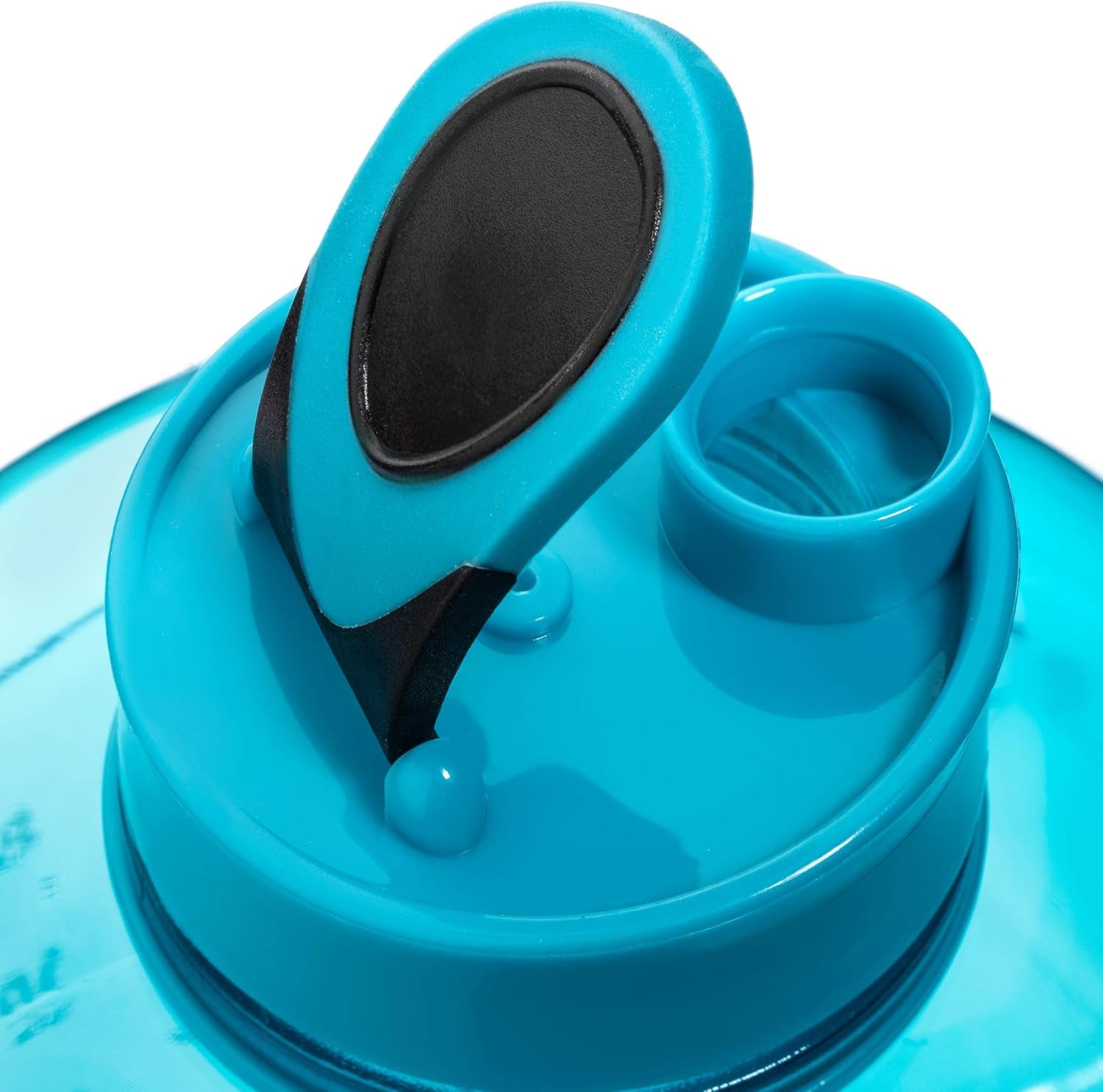 Hydromate Half Gallon Water Bottle with Times to Drink BPA Free Leak Proof Reusable Jug with Handle 64 Oz