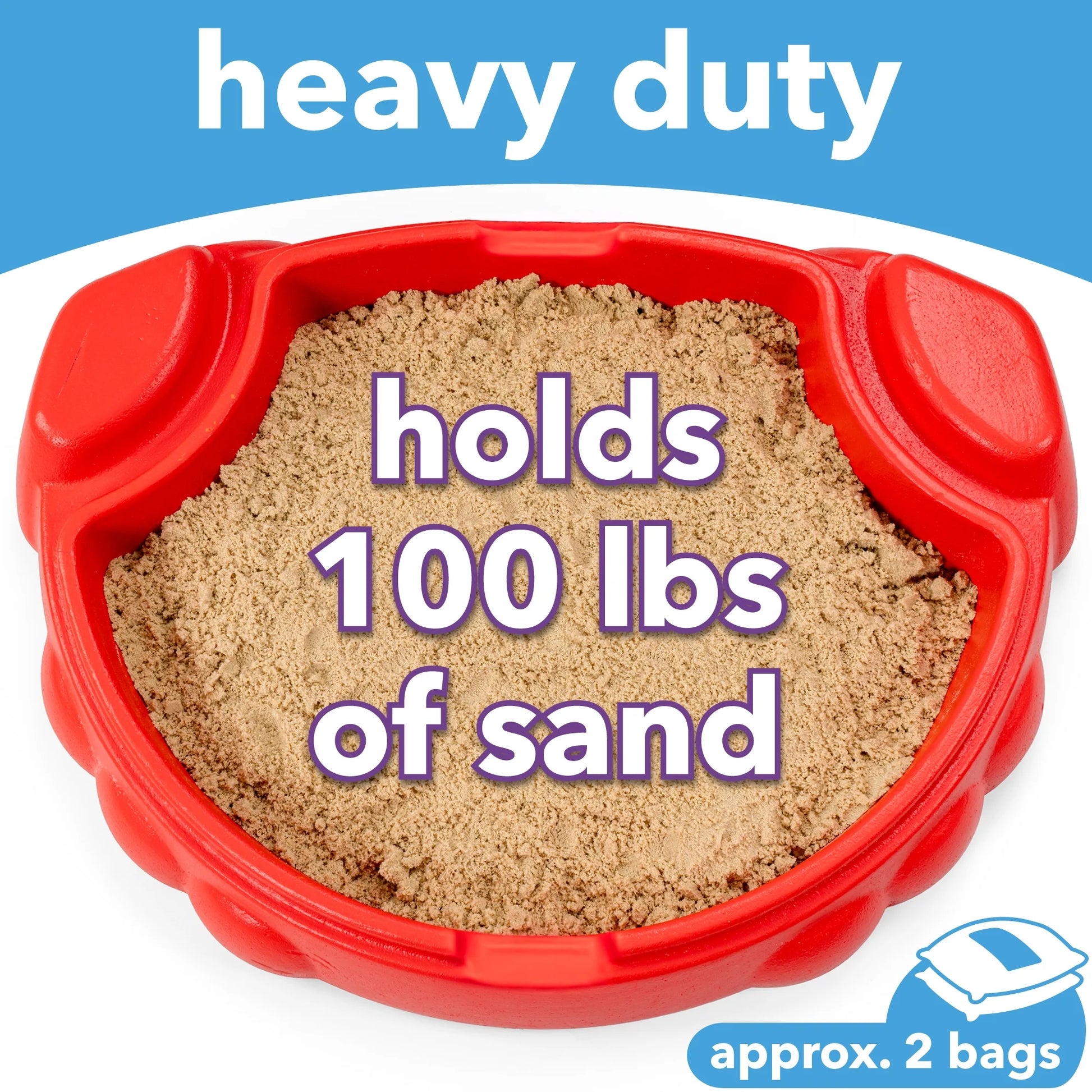 Coastal Crab Red Outdoor Sandbox with Cover for Kids